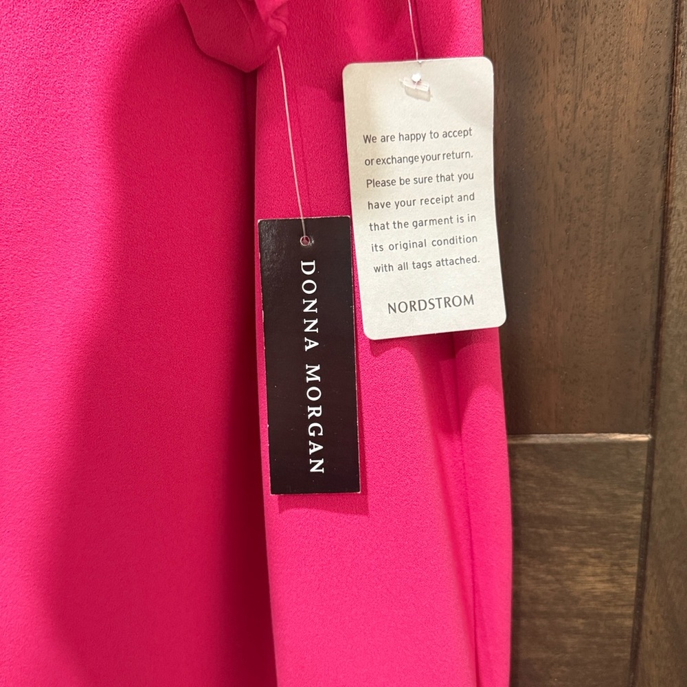 Donna Morgan Fuchsia Long Sleeve Dress - Picture 9 of 9